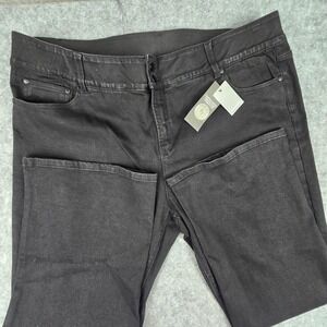 Avenue Clarissa Jeans Womens 26 Black Bootcut Elastic Comfort Waist NWT